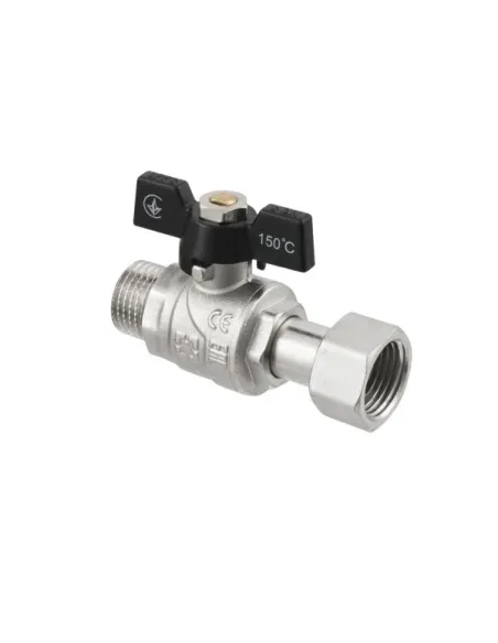 Кран кульовий Raftec PN40 ВН PRBM1 1/2 дюйма, антипротечка, прямий з американкою