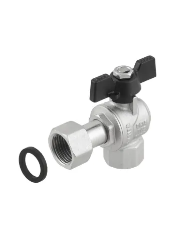 Кран кульовий Raftec PN40 ВР DRBZ2 3/4 дюйма, кутовий з американкою