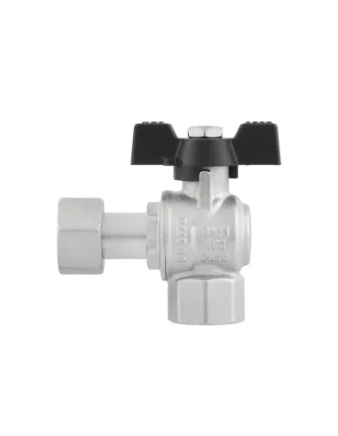 Кран шаровой Raftec PN40 ВВ DRBZ2 3/4 дюйма, угловой с американкой