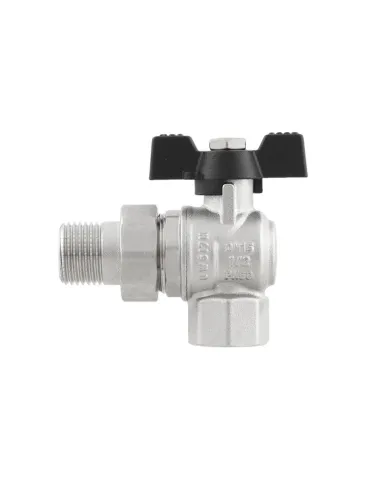 Кран кульовий Raftec Black DN25 ВН DRBS3-U 1 дюйм кутовий.