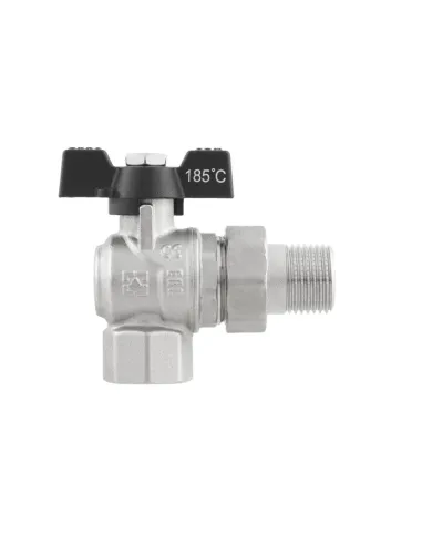 Кран кульовий Raftec Black DN25 ВН DRBS3-U 1 дюйм кутовий.