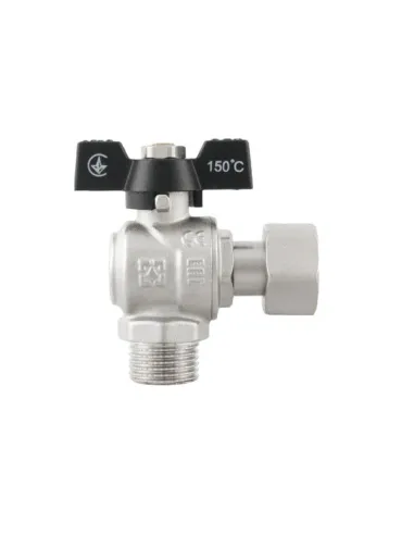 Кран шаровой Raftec PN40 ВН DRBM1 1/2 дюйма угловой с американкой