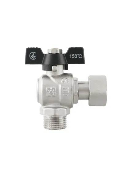 Кран шаровой Raftec PN40 ВН DRBM2 3/4 дюйма угловой с американкой