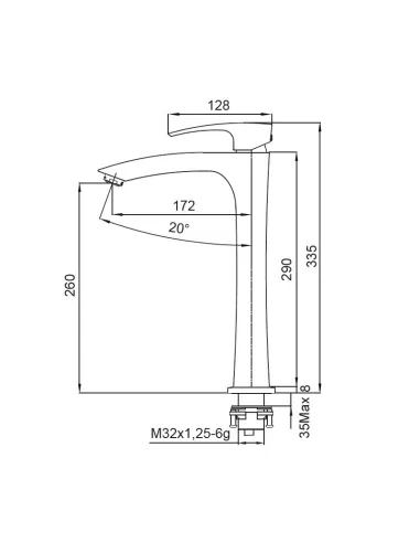 Змішувач для умивальника Koer KB-11007-01