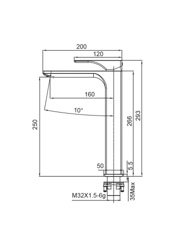 Змішувач для умивальника Koer KB-11010-01