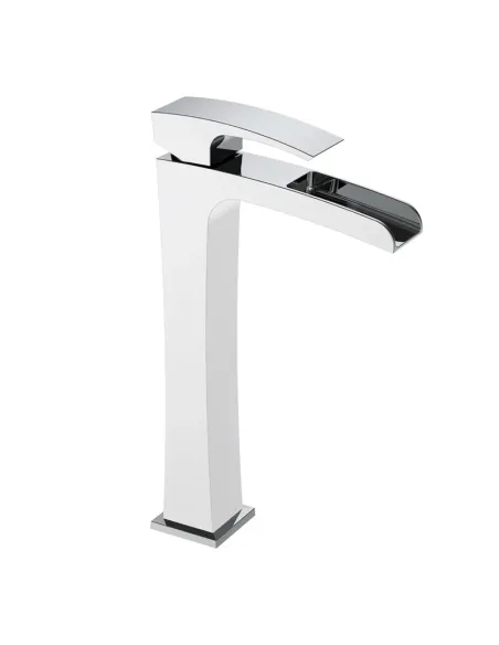 Змішувач для умивальника Koer KB-15007-04 високий, каскадний вилив, білий