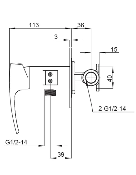 Змішувач для біде Koer KB-23007-04 з гігієнічним душем, білий
