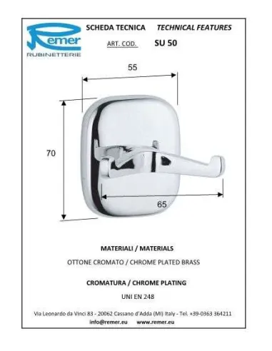 Гачок Remer Suite SU50 (подвійний) - 1