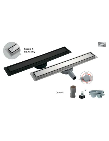 Душевой трап Koer FD29-70x400 SUS304, 70x400 мм, нержавеющая сталь