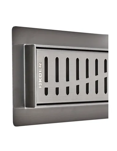 Душевой трап Koer FD35-70x500-Graphite SUS304, 70x500 мм, нержавеющая сталь, графит