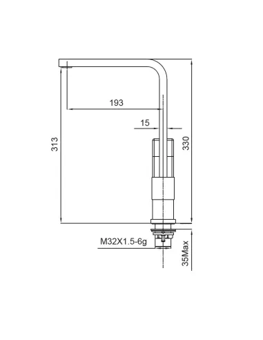 Смеситель для кухни Koer KB-70010-01