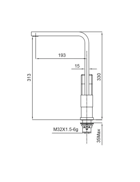 Змішувач для кухні Koer KB-70010-01