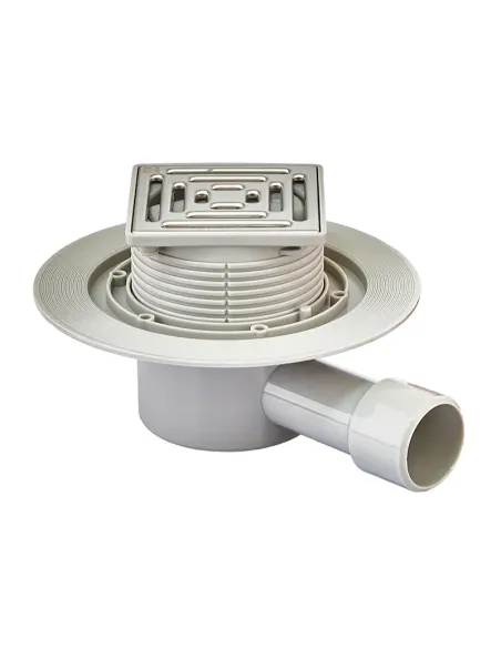 Канализационный трап Koer FD14-100x100-90 SUS304, 100x100 мм, нержавеющая сталь, угловой отвод