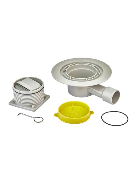 Канализационный трап Koer FD14-100x100-90 SUS304, 100x100 мм, нержавеющая сталь, угловой отвод