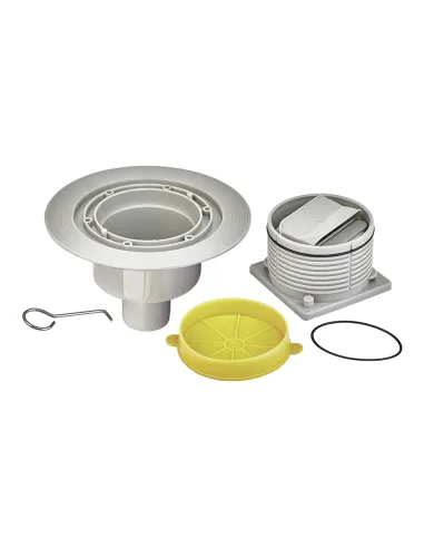 Канализационный трап Koer FD14-100x100-180 SUS304, 100x100 мм, нержавеющая сталь, прямой отвод