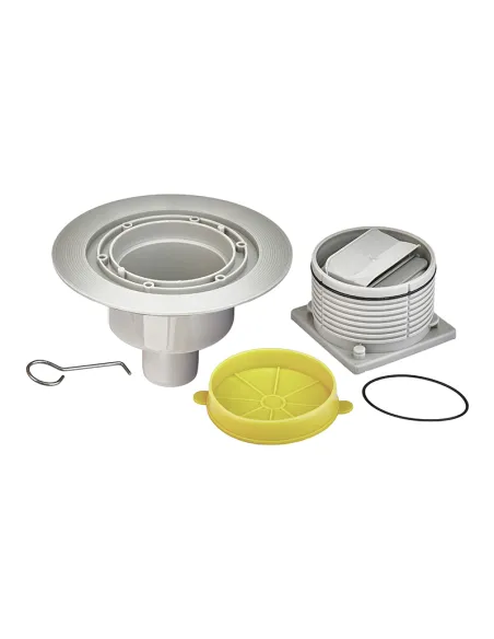 Канализационный трап Koer FD14-100x100-180 SUS304, 100x100 мм, нержавеющая сталь, прямой отвод