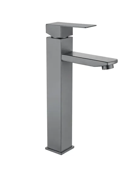 Змішувач для умивальника Mixxus KUB-001-High MI6094 Graphite нержавіюча сталь