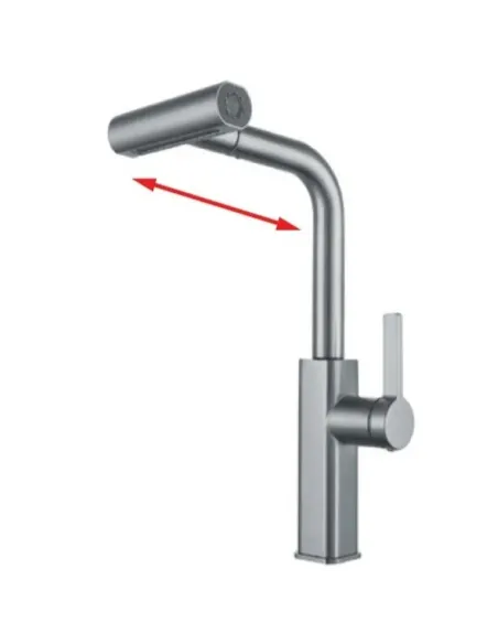 Смеситель для кухни Mixxus MOZ-014 MI6339 с выдвижным изливом, 4 режима работы