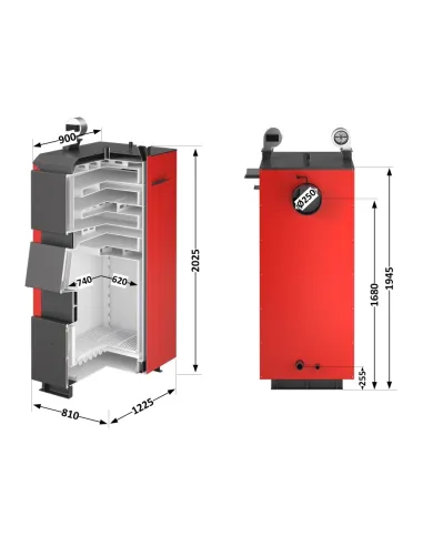  Котел твердопаливний Thermo Alliance Vulcan Plus VPSFW 80 V 4.0