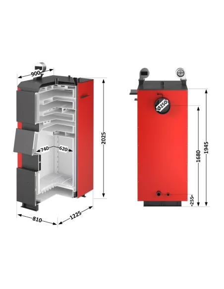  Котел твердопаливний Thermo Alliance Vulcan Plus VPSFW 80 V 4.0