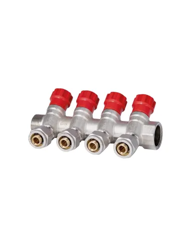 Колектор для теплої підлоги SD Plus SD230W4 під фітинг буксу, 3/4 х 1/2 дюйми, 4 виходи