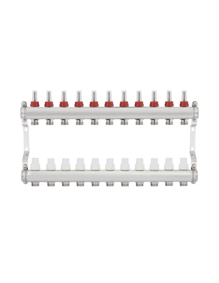 Колектор для теплої підлоги SD Plus SD00411 1 дюйм, 11 виходів, з витратомірами