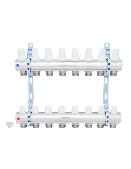 Колектор для теплої підлоги Icma № К 005 1 дюйм, 8 виходів, без витратоміра