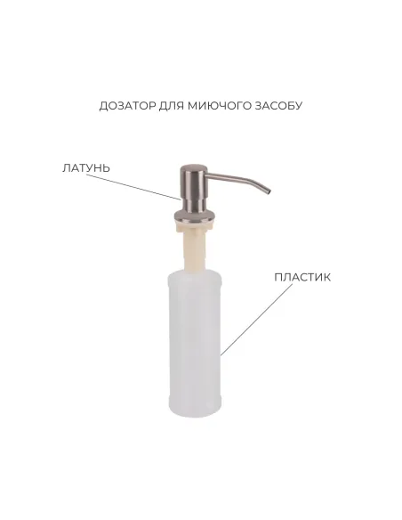 Комплект Lidz Handmade H7849L Мойка для кухни Brushed в комплекте с дозатором, Корзина для кухонной мойки K01G