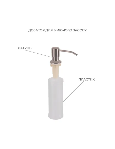 Комплект Lidz Handmade H7849R Мойка для кухни Brushed в комплекте с дозатором, Корзина для кухонной мойки K01G