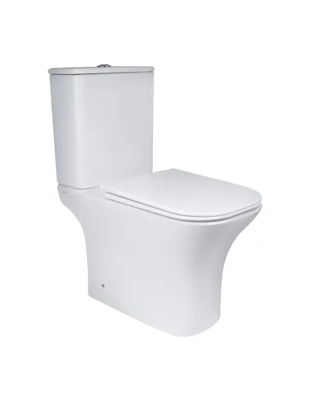 Унитаз компакт Q-Тap Presto Quadro QT24221215AW, безободковый, сиденье Soft-close