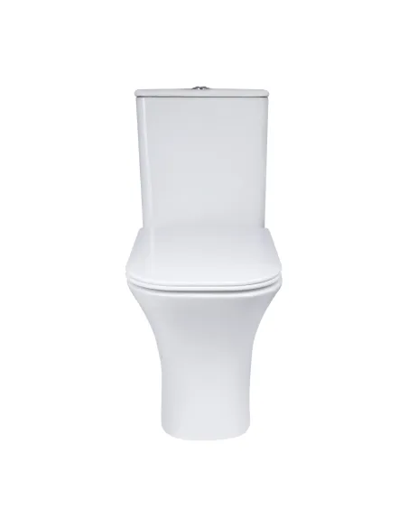 Унитаз компакт Q-Тap Presto Quadro QT24221215AW, безободковый, сиденье Soft-close