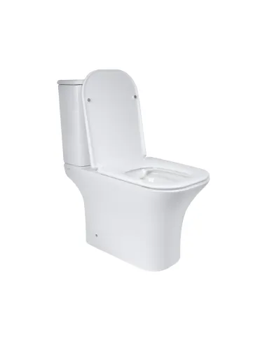 Унітаз компакт Q-Тap Presto Quadro QT24221215AW, безободковий, сидіння Soft-close