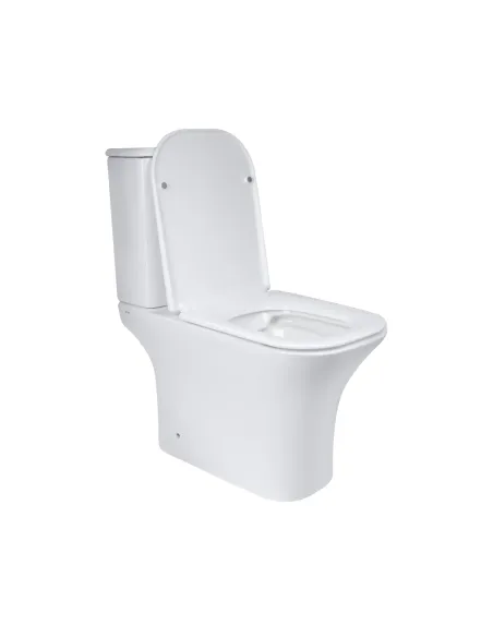 Унитаз компакт Q-Тap Presto Quadro QT24221215AW, безободковый, сиденье Soft-close