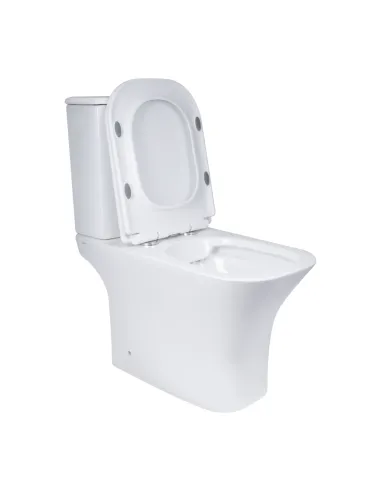 Унитаз компакт Q-Тap Presto Quadro QT24221215AW, безободковый, сиденье Soft-close