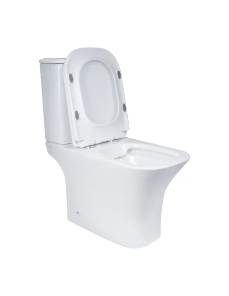 Унитаз компакт Q-Тap Presto Quadro QT24221215AW, безободковый, сиденье Soft-close