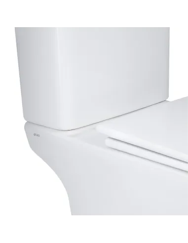 Унітаз компакт Q-Тap Presto Quadro QT24221215AW, безободковий, сидіння Soft-close