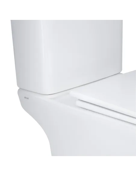 Унитаз компакт Q-Тap Presto Quadro QT24221215AW, безободковый, сиденье Soft-close