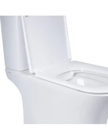 Унитаз компакт Q-Тap Presto Quadro QT24221215AW, безободковый, сиденье Soft-close