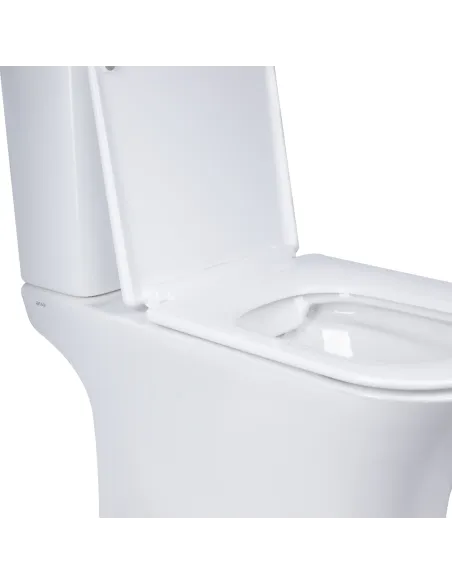 Унитаз компакт Q-Тap Presto Quadro QT24221215AW, безободковый, сиденье Soft-close