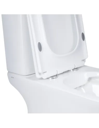 Унитаз компакт Q-Тap Presto Quadro QT24221215AW, безободковый, сиденье Soft-close