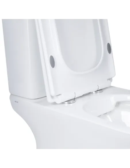 Унитаз компакт Q-Тap Presto Quadro QT24221215AW, безободковый, сиденье Soft-close