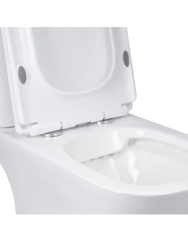 Унитаз компакт Q-Тap Presto Quadro QT24221215AW, безободковый, сиденье Soft-close