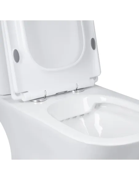 Унитаз компакт Q-Тap Presto Quadro QT24221215AW, безободковый, сиденье Soft-close