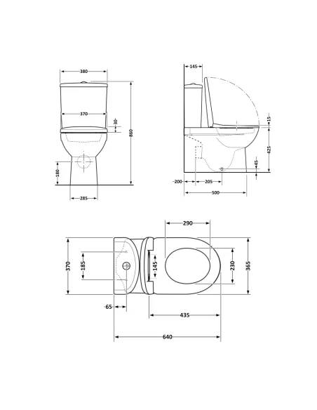 Унітаз компакт Q-Тap Swan Ultra QT16222182TW White, безободковий, сидіння Soft-close
