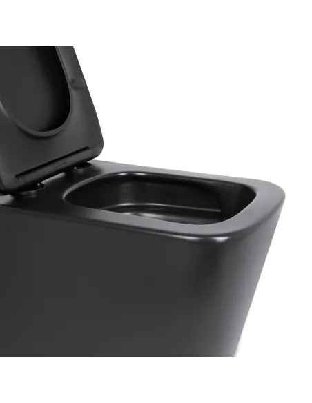 Унітаз Q-Tap Tern New Ultra Quiet QT17332303ASMB MATT BLACK, безободковий, підвісний