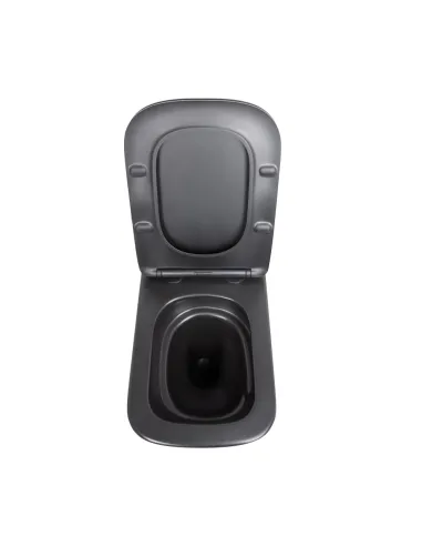 Унітаз Q-Tap Tern New Ultra Quiet QT17332303ASMB MATT BLACK, безободковий, підвісний