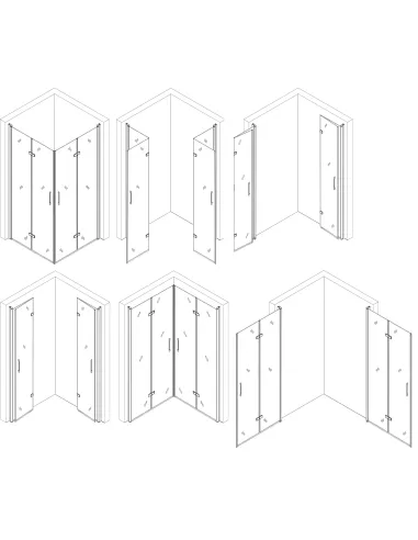 Душевая кабина без поддона Bravo PANEW N90TC, квадратная
