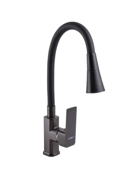 Змішувач для кухні Domino MALIBU DMM-203LM-GP-B01, з гнучким виливом