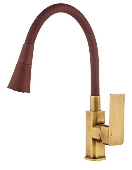 Смеситель для кухни Domino MALIBU DMM-203LM- BR-R10, с гибким изливом