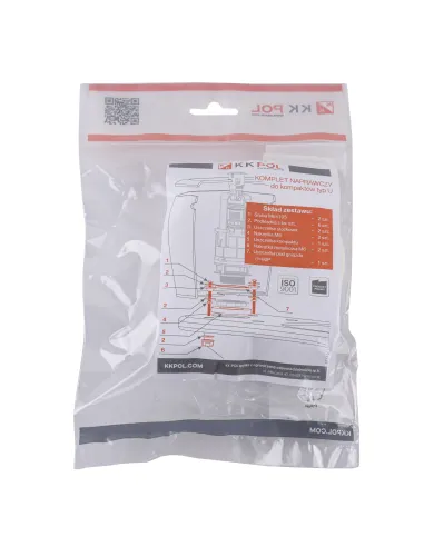 Ремкомплект бачка унітазу Kkpol тип U, АКС/522(350/K/004-00-T0)